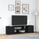 vidaXL Dulap TV Stejar Negru 188,5x41x50 cm Lemn prelucrat