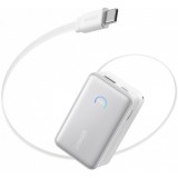 Baterie Externa Anker Nano, 10000mAh, 45W, QC + PD, 1 x USB-A - 2 x USB-C, Alba A1638H21