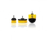 Set 3 Perii Curatat Bormasina ALM, Adaptor Inclus, Curatare Covoare, Tapiterie, Roti Auto, Gresie, Faianta