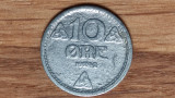 Norvegia - moneda de colectie - 10 ore 1942 zinc - f greu de gasit asa calitate