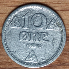 Norvegia - moneda de colectie - 10 ore 1942 zinc - f greu de gasit asa calitate