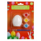 Set Creativ Paste cu Ou 3D din Ghips, 3 Vopsele si Pensula, CMCLASS
