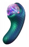 Stimulator Dual Enchanted Serpent, Glob cu Plasma, 10 Moduri Vibratii, Silicon Platinum, USB, Verde, 14 cm