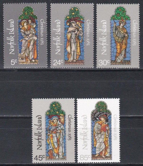 Norfolk Island 1983 - Crăciun - Vitralii, MNH