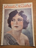 revista gazeta noastra 1 martie 1930 - moda stelelor , muzica populara , clemenceau , winston churchill