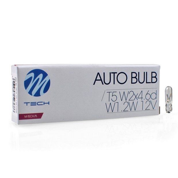 Bec halogen M-TECH bulb W1.2W T5 W2x4.6d 1.2W 12V pentru bord