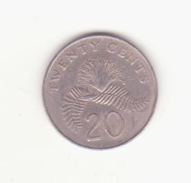 Singapore 20 cenți 1986 - ribbon upwards.