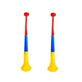 Cumpara ieftin Set 2 Vuvuzele Tricolore Stadion, Petreceri, Goarna Plastic Multicolor 127dB, Fotbal, Barbati, 70g