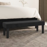 VidaXL Bancă, negru, 100x30x30 cm, catifea