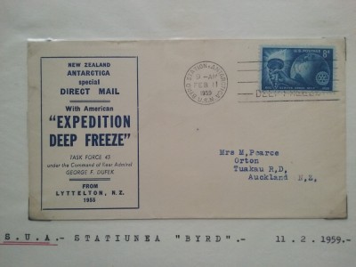 1959-SUA-Statiunea Byrd -Plic circ. foto