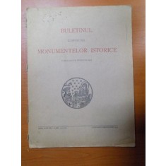 BULETINUL COMISIUNII MONUMENTELOR ISTORICE , PUBLICATIE TRIMESTRIALA , ANUL XXXVIII , FASCICOLA 123-126 , IANUARIE-DECEMVRIE , Bucuresti 1945