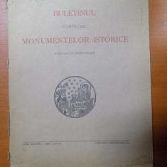 BULETINUL COMISIUNII MONUMENTELOR ISTORICE , PUBLICATIE TRIMESTRIALA , ANUL XXXVIII , FASCICOLA 123-126 , IANUARIE-DECEMVRIE , Bucuresti 1945