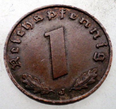 2.489 GERMANIA WWII 1 REICHSPFENNIG 1940 J foto