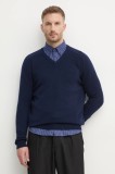United Colors of Benetton pulover de lana barbati, culoarea albastru marin, light, 1006U4016