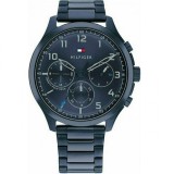 Tommy Hilfiger Asher Ceas Barbati 44mm Cronograf Baterie cu Brățară Din Metal Albastră 1791853