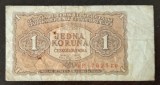 Bancnota Cehoslovacia - 1 Koruna 1953