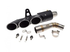 Evacuare finala toba moto universala, 3 iesiri, culoare negru Cod Produs: MX_NEW B502C8003