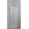 Decoratiune perete stil macrame, 006FD, sfoara bumbac, alb, 35 x 70 cm