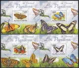 Burundi 2011 - Fluturi, 8 colite, Set complet, 4 poze, MNH, Nestampilat