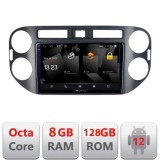 Navigatie VW Tiguan 2009-2015 Android Octa Core Qualcomm 2K Qled 8+128 DTS DSP 360 4G Optical CarStore Technology