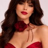 Colier Elegant de Seara Floare Rosie Elegance Viva