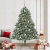VidaXL BraddeCrăciunartificial cu lumini cu bandă LED Verde 210cm PVC