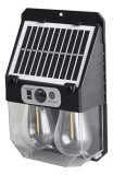 Lampa de perete LED dubla cu panou solar, senzor miscare si telecomanda