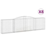 Cumpara ieftin Cosuri gabion arcuite 8 buc, 400x30x100/120 cm fier galvanizat