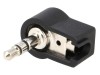 Conector Jack 3,5mm mufă tată stereo unghi 90&deg;