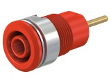 Soclu Banană 4mm 24A Roșu Aurit Alamă