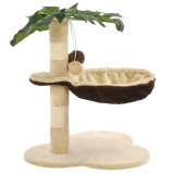 Cumpara ieftin Ansamblu pisici cu stalpi funie sisal, 50 cm, bej si maro