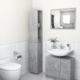 VidaXL Dulap de baie, gri beton, 25x26,5x170 cm, lemn prelucrat