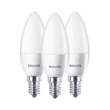 Set 3 Becuri LED Philips lumanare B35 FR Set 3x5.5 40W 2700K 470lm E14