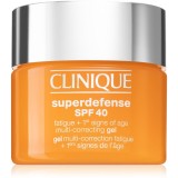 Clinique Superdefense&trade; SPF 40 Fatigue + 1st Signs of Age Multi Correcting Gel gel hidratant impotriva primelor semne de imbatranire ale pielii SPF 40