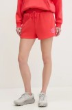 Rip Curl pantaloni scurți femei, culoarea rosu, cu imprimeu, high waist, 03MWWS
