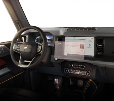 Folie protectie display navigatie Duragon, din silicon, pentru Ford Bronco Badlands 2024+, mata, anti-amprenta, kit instalare foto