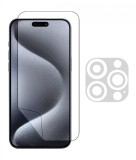 Set folie mata pentru Apple iPhone 15 Pro Max, protectie Ecran si Camera, Anti amprenta, din silicon