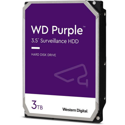 Hdd intern wd 3.5 3tb purple sata3 5400rpm 64mb surveillance hdd foto
