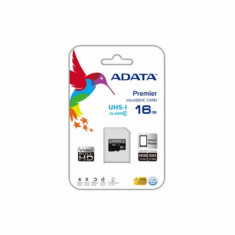 Card memorie AData Premier , MicroSDHC , 16 GB , Clasa 10 , UHS-I U1 , adaptor SD