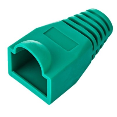 Set 10 bucati manson de protectie pentru mufe internet, RJ 45, verde foto