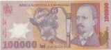 Bancnotă Rom&acirc;nia 100.000 lei 2001 Nicolae Grigorescu, serie 033C