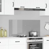 vidaXL Contrablat bucătărie gri deschis 110x50x0.6cm sticlă securizată