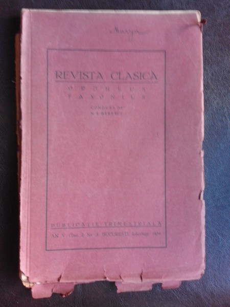 Revista clasica Orpheus Favonius nr.3/1929