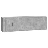Cumpara ieftin Set dulap TV, 2 piese, gri beton, lemn prelucrat