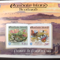 Easdale island flora, fauna, fluturi colita 2v., MNH