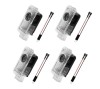 Set 4 Embleme LED Portiere Logo Audi A3 A4 A5 A6 A7 Q3 Q5 Q7, Plug &amp; Play, Alb - Proiectoare Usa Auto