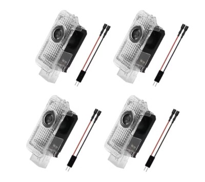 Set 4 Bucati Emblema Logo LED Portiera dedicata Marca Auto Audi, BZRSH , Audi A3, A4, A5, A6, A7, Q3, Q5, Q7 Plug and Play, Alb foto