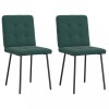 VidaXL Scaune de sufragerie, 2 buc., verde &icirc;nchis, catifea 4101059