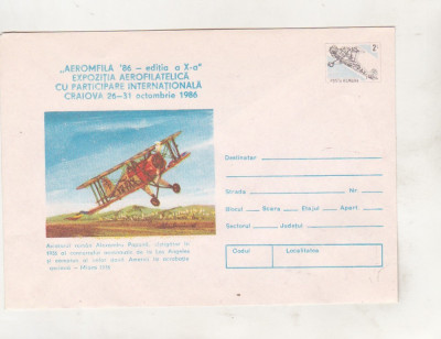 bnk ip Aeromfila `86 Craiova - necirculat - 1986 - aviatie foto