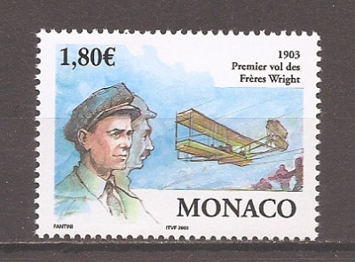 Monaco 2003 - 100 de ani de la primul zbor al fraților Wright, MNH foto
